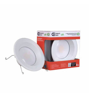 Commercial Electric 6 in. White Integrated LED Recessed Trim