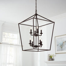 Load image into Gallery viewer, Weyburn 8-Light Bronze Caged Chandelier